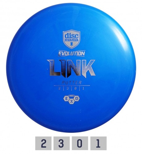 Discgolf DISCMANIA Putter HARD EXO LINK Evolution Blue 2/3/0/1 image 1