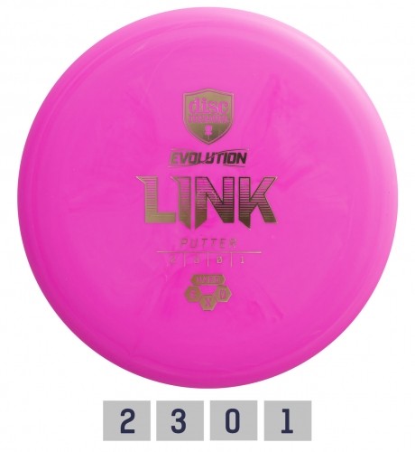 Discgolf DISCMANIA Putter HARD EXO LINK Evolution Pink 2/3/0/1 image 1