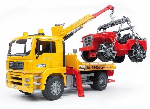 Bruder - MAN TGA Breakdown truck with cross country vehicle image 1