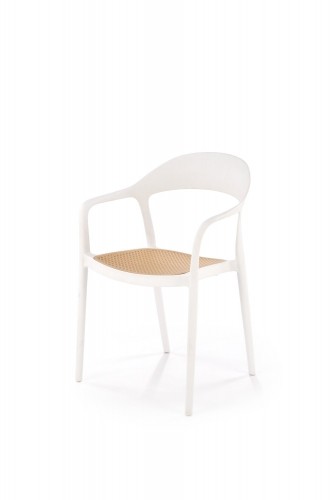 Halmar K530 chair white / natural image 1