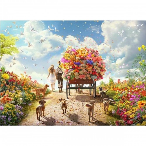 Puzzle Educa Flower Cart 1000 Pieces image 1