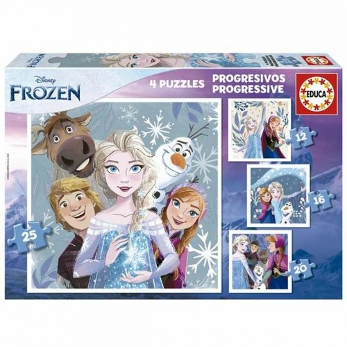 Puzle un domino komplekts Frozen Progresīvas grūtības image 1