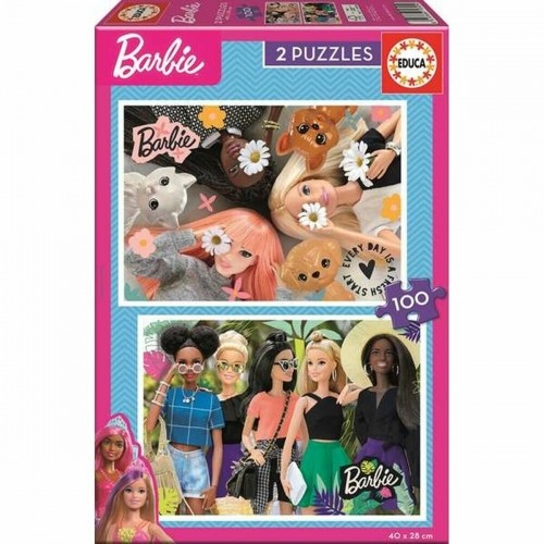 Набор из 2 пазлов Barbie 100 Предметы image 1