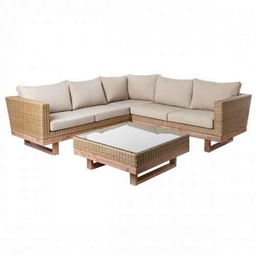 Garden sofa Patsy Wood Rattan 235 x 230 x 64,5 cm image 1