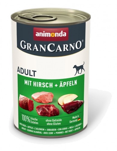 ANIMONDA GranCarno Adult Pork with venison and apple - wet dog food - 400g image 1