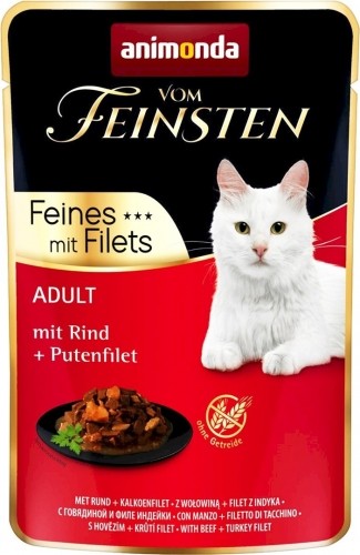 ANIMONDA vom Feinsten Beef, turkey fillet - wet cat food - 85 g image 1