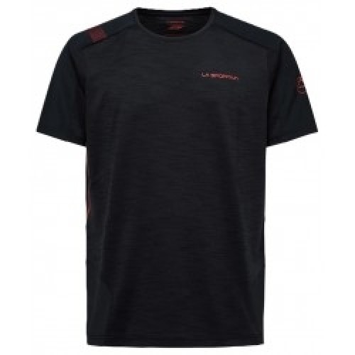 La Sportiva Krekls COMPASS T-Shirt M XXL Black/Cherry Tomato image 1