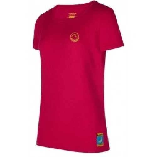 La Sportiva Krekls CLIMBING on the MOON T-Shirt W M Fuscia/Giallo image 1