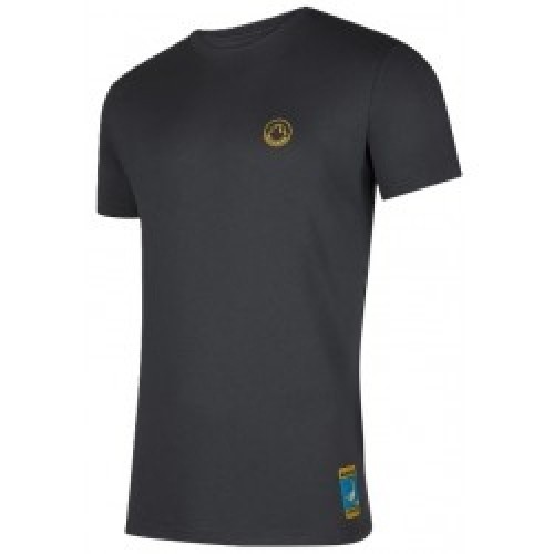 La Sportiva Krekls CLIMBING on the MOON T-Shirt M XXL Carbon/Giallo image 1