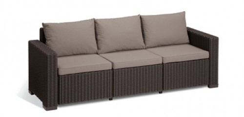 Keter Диван садовый трехместный California 3 Seater Sofa коричневый image 1