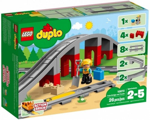 LEGO Duplo Eisenbahnbrücke und Schienen (10872) image 1