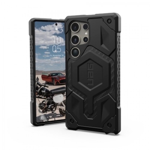 UAG Monarch Pro case for Samsung Galaxy S24 Ultra with magnetic module - black carbon image 1