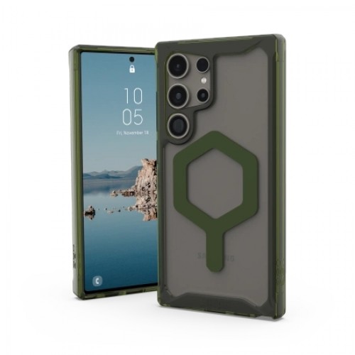 UAG Plyo Pro Magnet case for Samsung Galaxy S24 Ultra 5G with magnetic module - transparent green image 1
