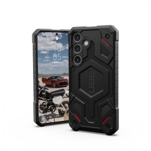 UAG Monarch Pro case for Samsung Galaxy S24 with magnetic module - black kevlar image 1