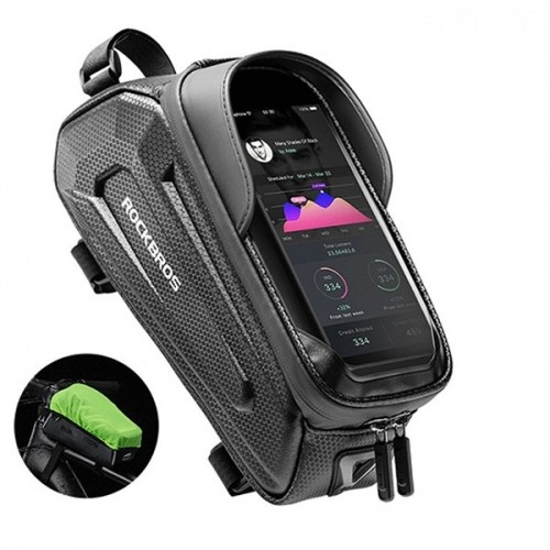Rockbros B68 armored bicycle bag with phone cover 1.5l - black image 1