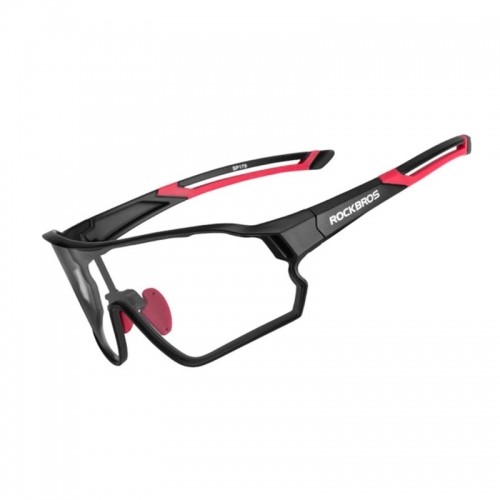 Rockbros 10035 photochromic UV400 cycling glasses - black and red image 1