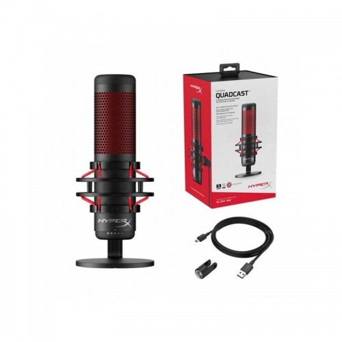 HyperX   HyperX QuadCast - USB Microphone (Black-Red) image 1