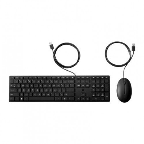 HP   HP 320MK USB Wired Mouse Keyboard Combo - Black - EST image 1