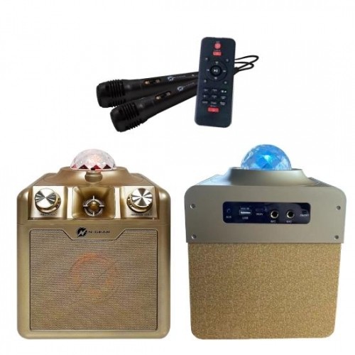 Portable Speaker|N-GEAR|DISCO STAR 710G|Gold|Wireless|Bluetooth|DISCOSTAR710G image 1