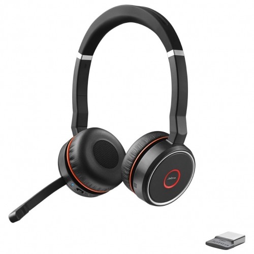 Jabra Evolve 75 SE Headset, Stereo, Kabellos, Bluetooth, ANC, inkl. Link 370 und Ladestation, Optimiert für Skype for Business image 1