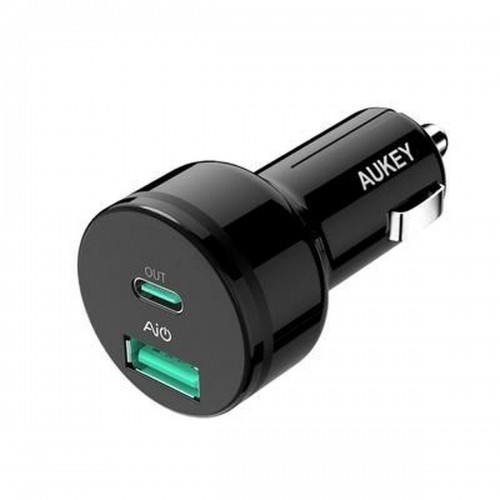 Car Charger Aukey CC-Y7 Black image 1