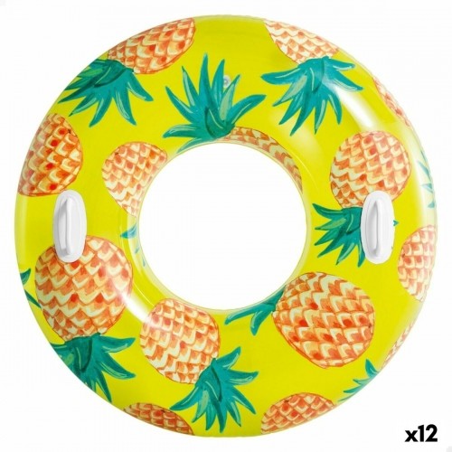 Inflatable Floating Doughnut Intex Tropical Fruits Ø 107 cm (12 Units) image 1