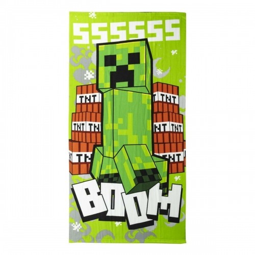 Pludmales dvielis Minecraft Zaļš 100 % poliesters 70 x 140 cm image 1