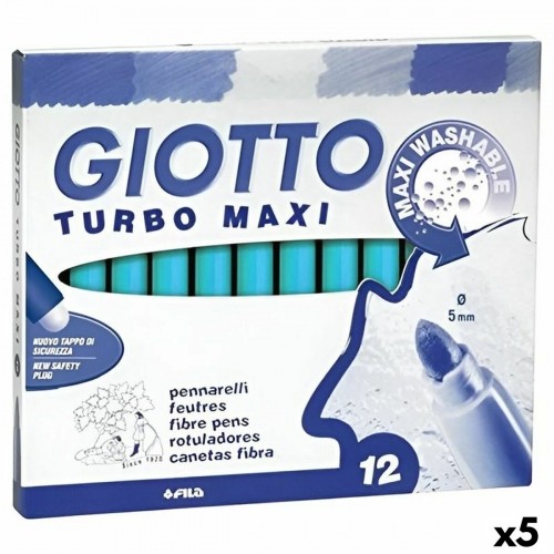 Набор маркеров Giotto Turbo Maxi Небесный синий (5 штук) image 1