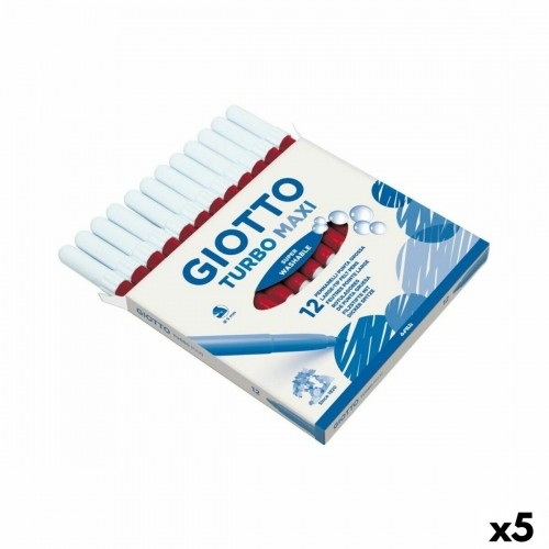 Flomasteru Komplekts Giotto Turbo Maxi Sarkans (5 gb.) image 1