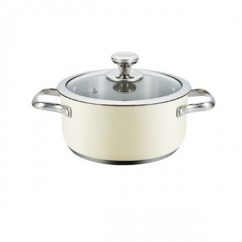 Casserole with lid Haeger PA-20H.007A Beige Ø 20 cm image 1