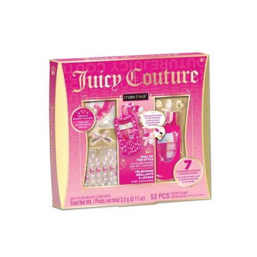 MAKE IT REAL Juicy Couture Stilīgais telefons – lūpu spīdums ar pašgatavotu siksniņu image 1