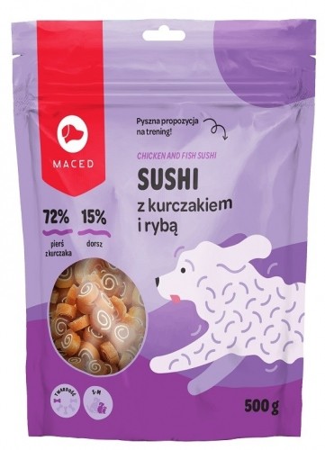 MACED Chicken & Fish Sushi - Dog treat - 500g image 1