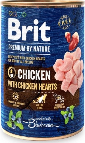 BRIT Premium by Nature Chicken with hearts - wet dog food - 400 g image 1