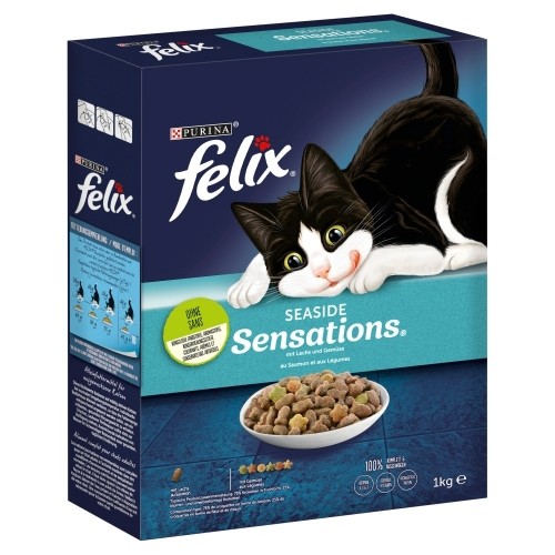 Purina Nestle PURINA Felix Seaside Sensations Salmon - dry cat food - 1kg image 1
