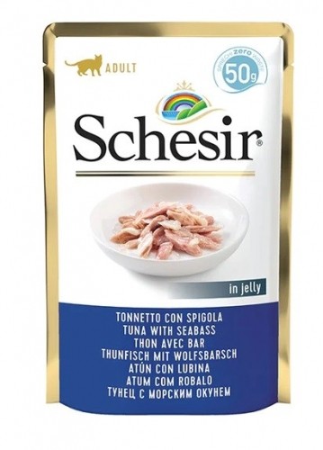 Agras Pet Foods SCHESIR in jelly Tuna with seabass - wet cat food - 50 g image 1