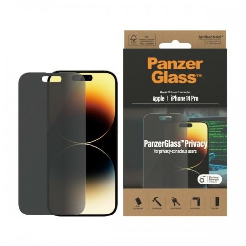 PanzerGlass Classic Fit iPhone 14 Pro 6,1" Privacy Screen Protection Antibacterial P2768 image 1