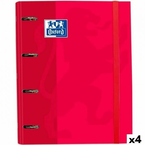 Ring binder Oxford Classic Red A4+ (4 Units) image 1
