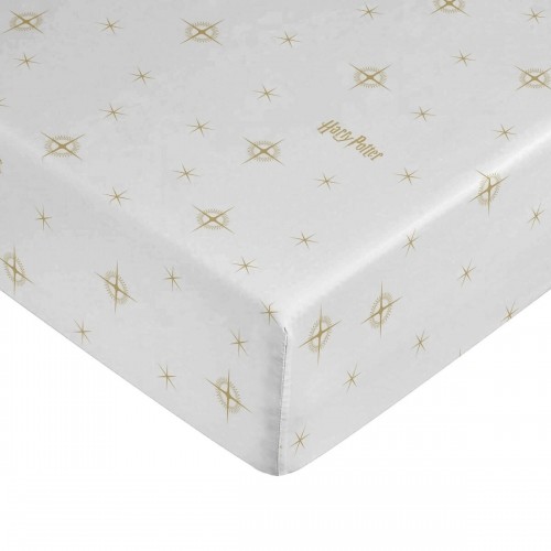 Fitted sheet Harry Potter White Golden 105 x 200 cm image 1