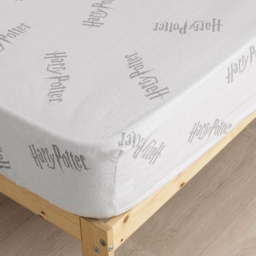 Fitted sheet Harry Potter White Grey 160 x 200 cm image 1