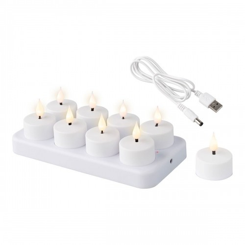 LED Candle Lumineo 486715 Rechargeable Inside (8 Units) image 1