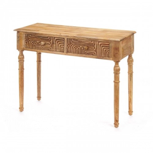 Hall Table with 2 Drawers Brown Mango wood 98 x 77 x 42 cm Curve image 1
