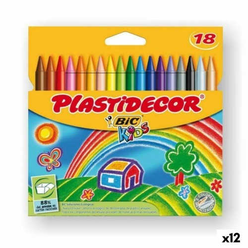 Цветные полужирные карандаши Plastidecor Разноцветный (12 штук) image 1