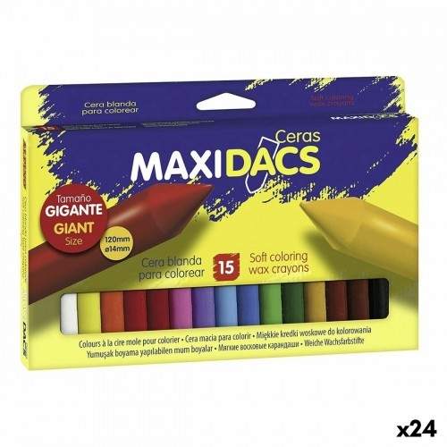 Coloured crayons Alpino Maxidacs Multicolour (24 Units) image 1