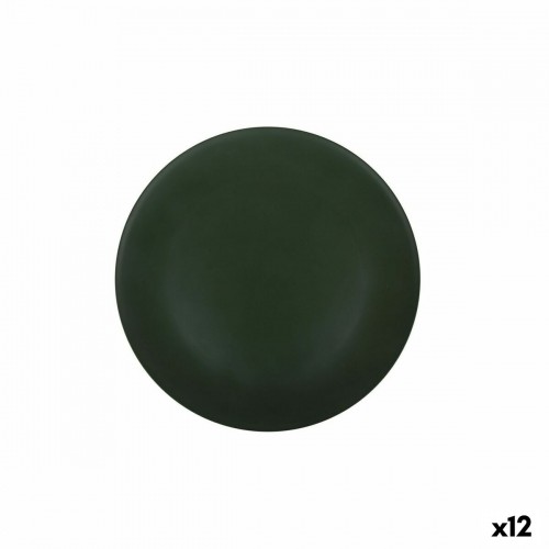 Flat Plate Alfares Dark green ø 33 x 2 cm Matt (12 Units) image 1