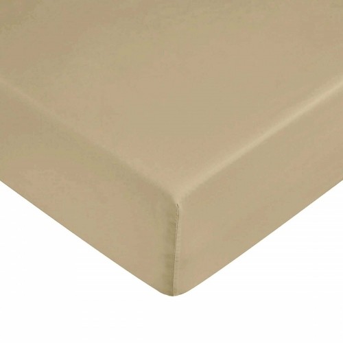 Fitted bottom sheet Decolores Liso Taupe 160 x 200 cm Smooth image 1