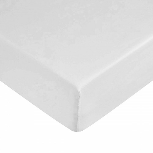 Fitted bottom sheet Decolores Liso White 200 x 200 cm Smooth image 1