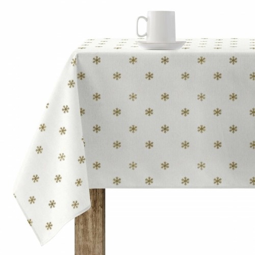 Stain-proof resined tablecloth Belum Snowflakes Gold 100 x 140 cm image 1