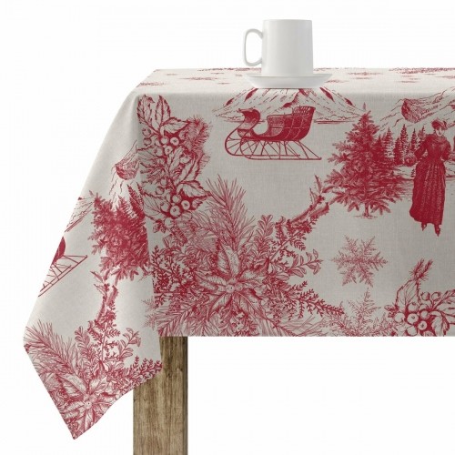 Stain-proof resined tablecloth Belum Christmas Toile 100 x 140 cm image 1