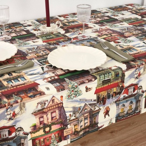 Stain-proof resined tablecloth Belum Christmas City 300 x 140 cm image 1