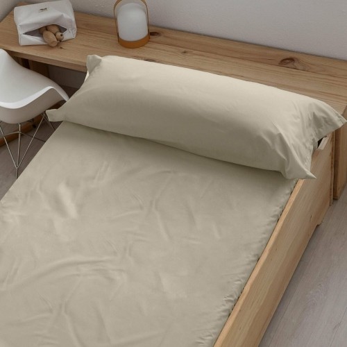 Fitted bottom sheet Decolores Liso Brown 105 x 200 cm image 1